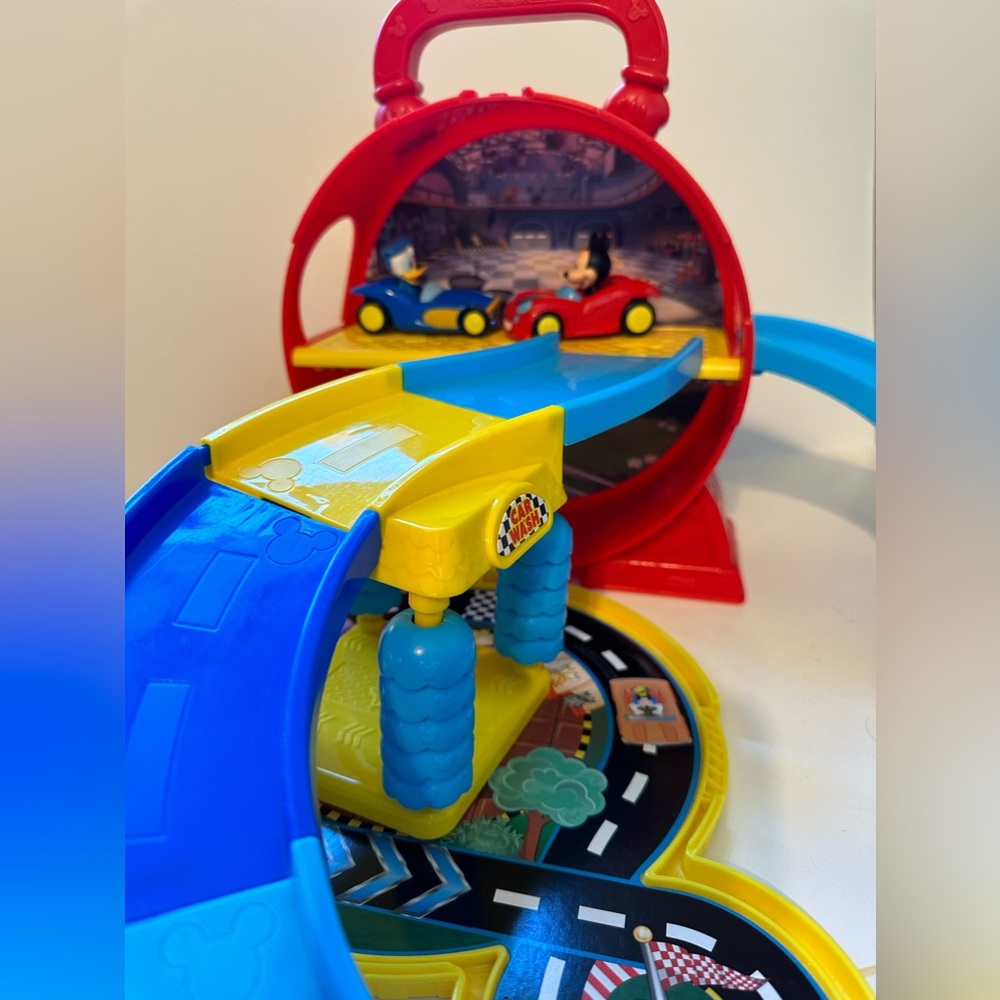 Disney Junior Mickey Mouse Stow ’N Go Garage. Mickey Mouse 11-inch carry case